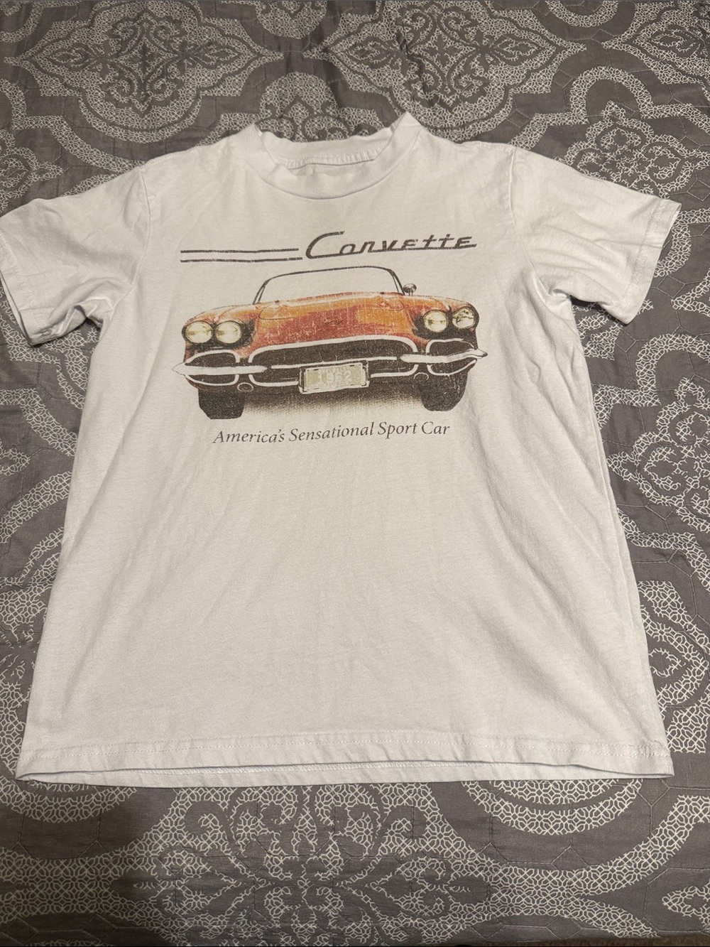 Boy Classic Corvette Graphic Tee - White